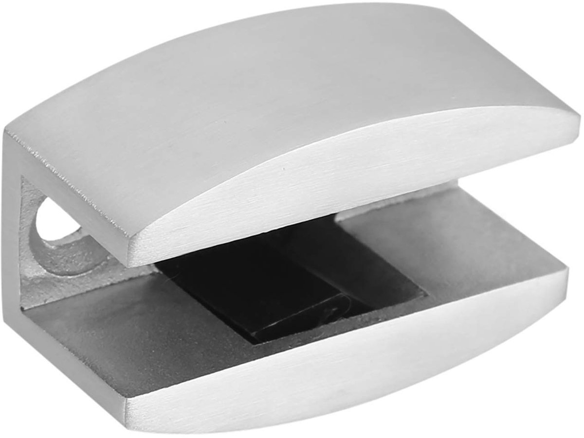 Dailygoods- Bodemgeleiding Roestvrij Staal 304 - Verstelbaar voor Glasdikte 8-14 mm - Frameloze Glazen Schuifdeuren - Douchewanden - Hoge Kwaliteit - Veilige Pasvorm - Deurgleiding