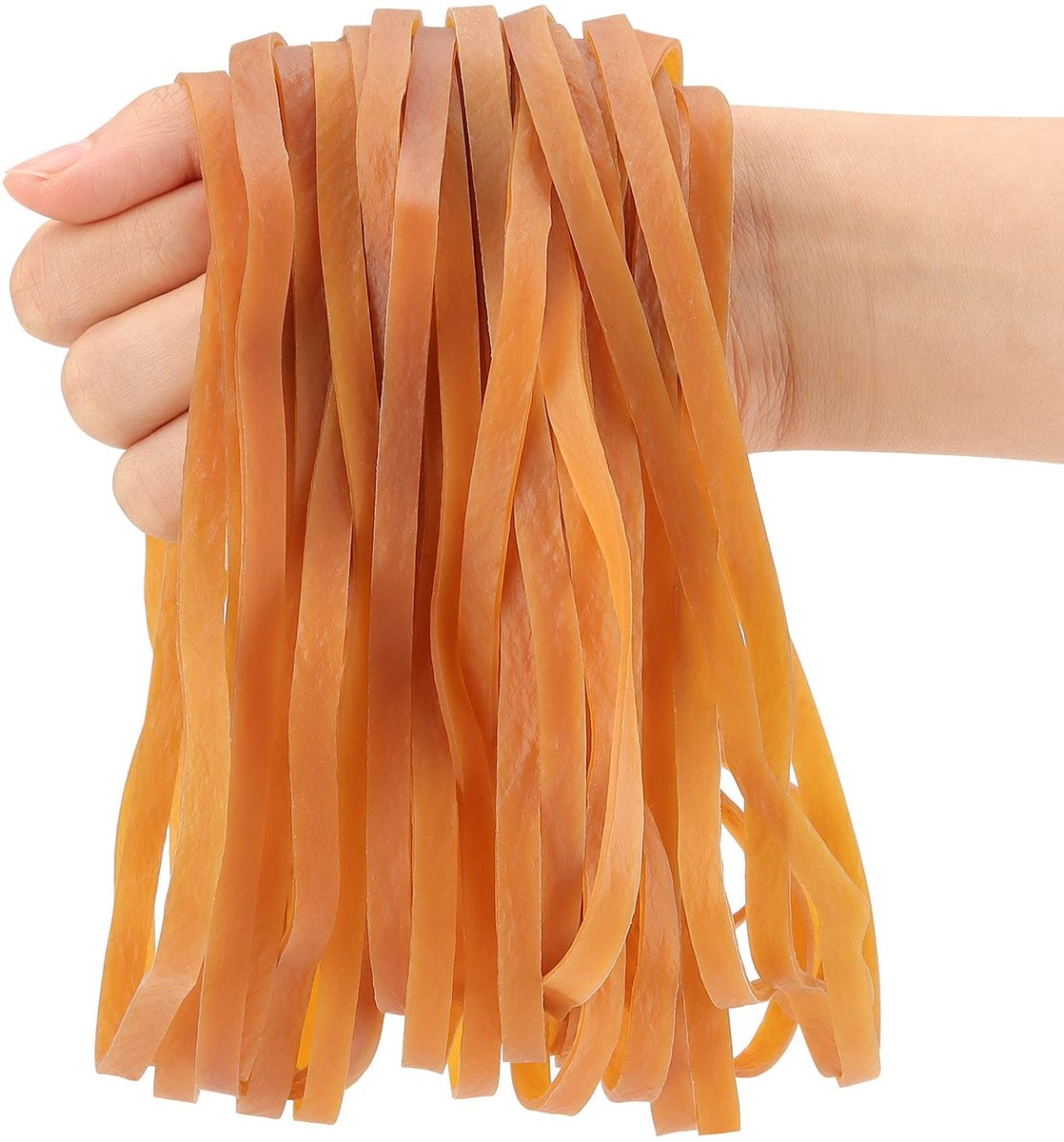 Dailygoods- Elastische Banden 200 Stuks - Dikke Rubber Banden - Herbruikbaar - Kantoorbenodigdheden - 20 cm Lengte - 4 mm Breedte - Rubberen Elastiekjes