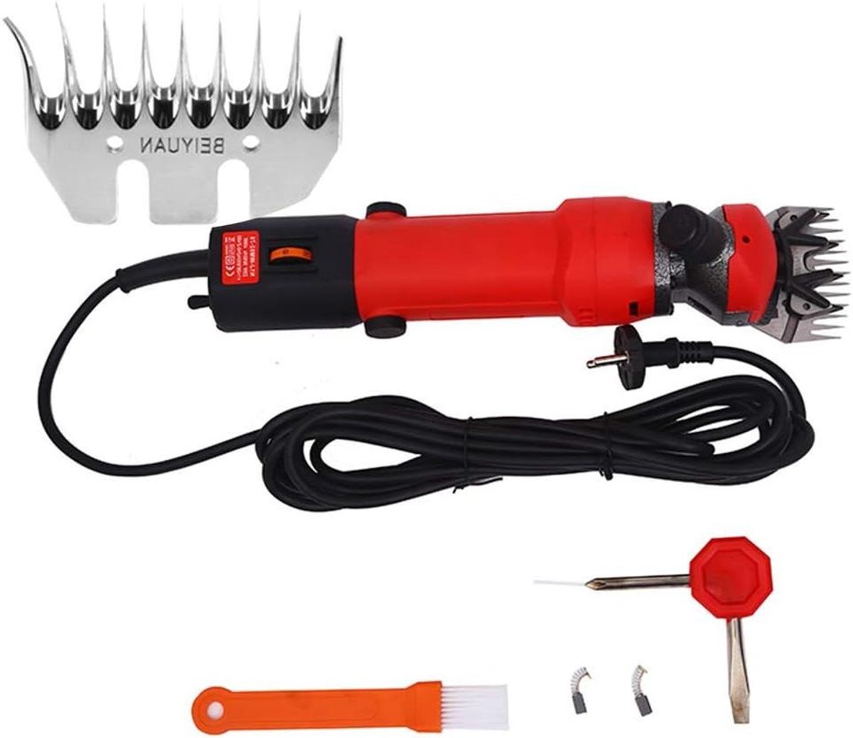 Elektrische Schapenschaar - Scheermachine Dieren - Veehouderij Gebruik - 6 Snelheden Instelbaar - 450 Watt Vermogen - Rood
