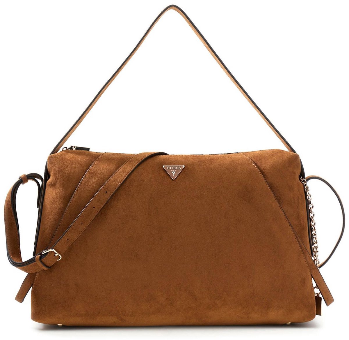 GUESS schoudertas Devon Shoulder Bag Cognac bruine