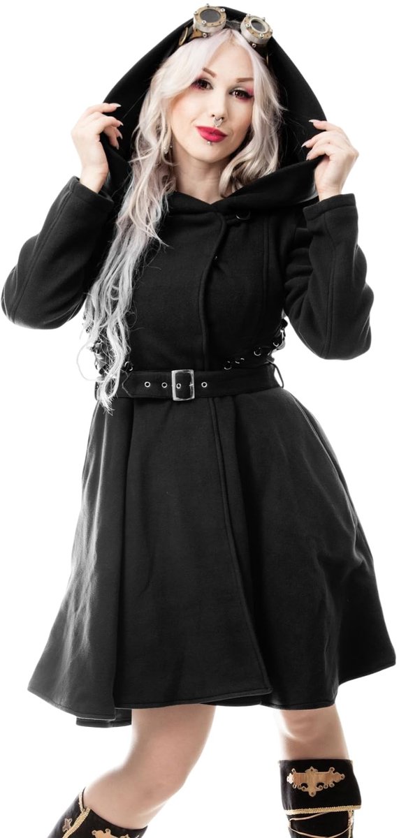 Dailygoods- Winterjas Dames Gewatteerd - Pluche Oppervlak - Corsetdetails - Praktische Steekzakken - Verstelbare Ceintuur - Trendy Stijl - Damesjas