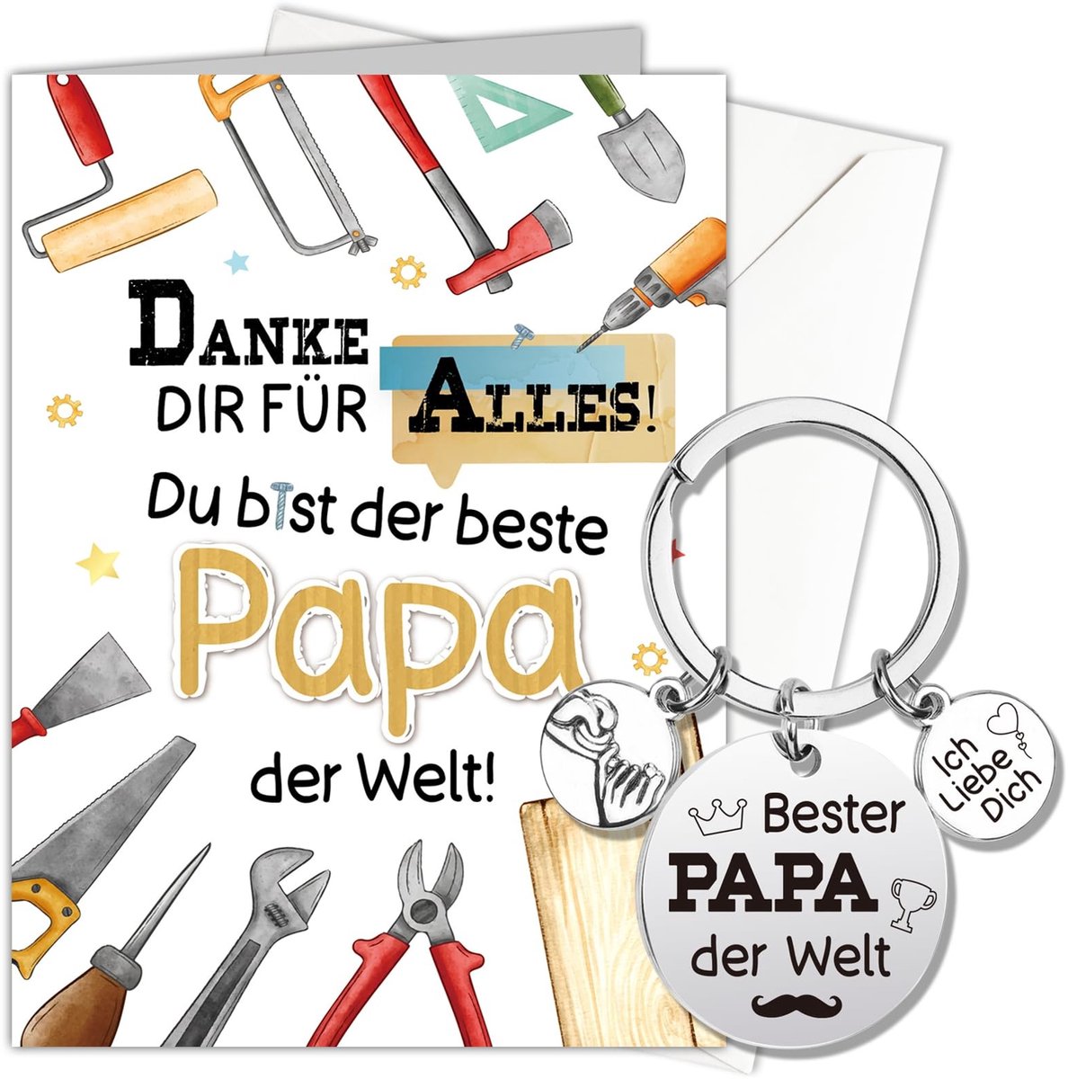 Dailygoods- Vaderdagkaart voor papa - Vaderfeestkaart - Cadeau voor Vaderdag - Kaart voor papa - Unieke kaart - Persoonlijke boodschap - Kaart Voor Vader