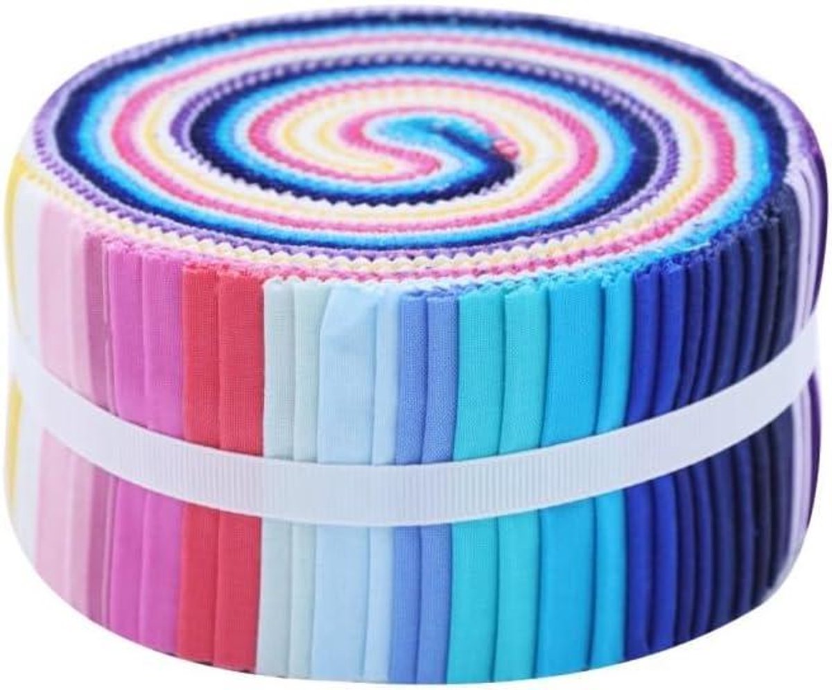 Katoenen Stofstrips - Jelly Rolls - Kleding Maken - 40 Stuks - 2.5" x 44" - Fantasy Fiesta