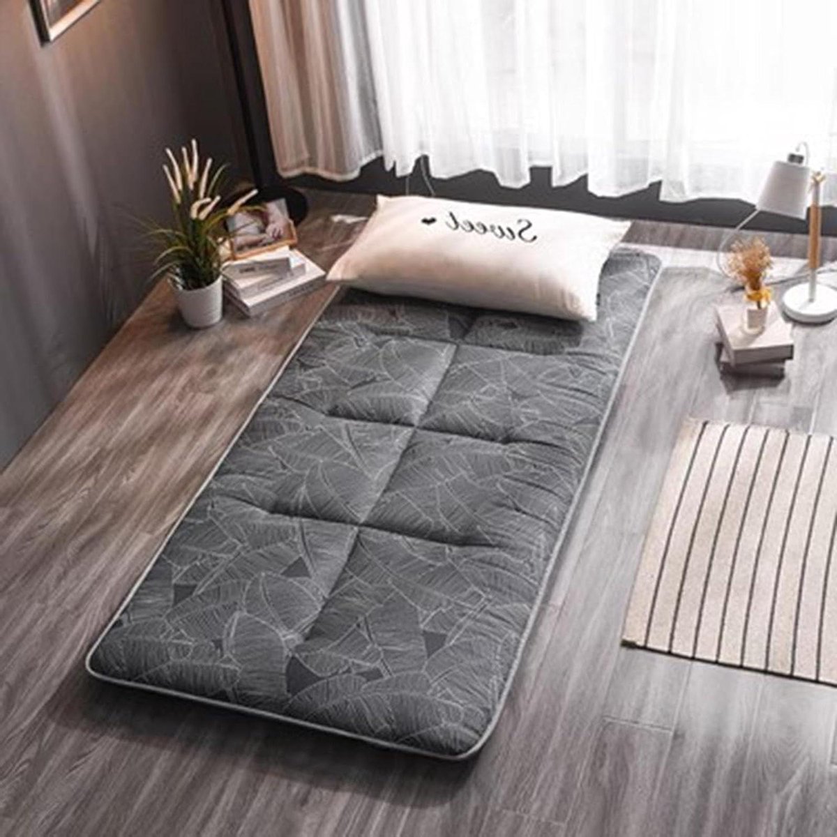 Japanse futonmatras - Vouwmatras oprolbaar - Comfortabel slapen - Huidvriendelijk katoen - 100 x 200 cm - A