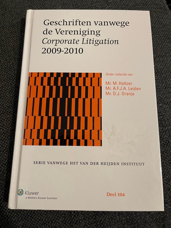 Geschriften vanwege de Vereniging Corporate Litigation 2009- ... - cover