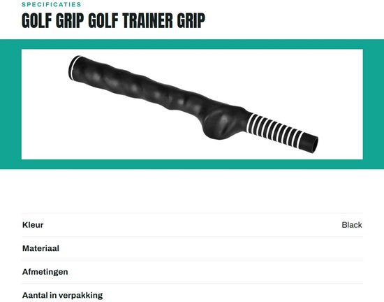 Dailygoods- Golf Grip Trainer - Rubber Grip - Handpositie Hulp - Ergonomisch Ontwerp - Zwart - Verbeter Nauwkeurigheid - Golfhandvat van Dailygoods — afbeelding 4