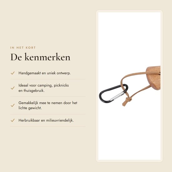 Dailygoods- Kuksa Houten Beker - Handgemaakt - Draagbare Mok - Scandinavische Stijl - Drinkbeker voor Koffie/Thee/Melk - Natuurlijke Materialen — afbeelding 2