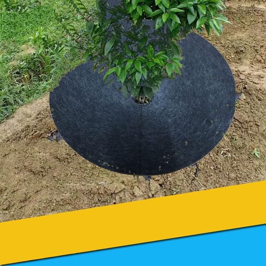 Dailygoods- Onkruidmat 20 Stuks - Biologisch Afbreekbare Mulchring - Slijtvaste Onkruidbestrijding - Geschikt voor Bloemen/Planten - Hoogwaardig Vliesmateriaal - Duurzaam en Veilig van Dailygoods — afbeelding 4
