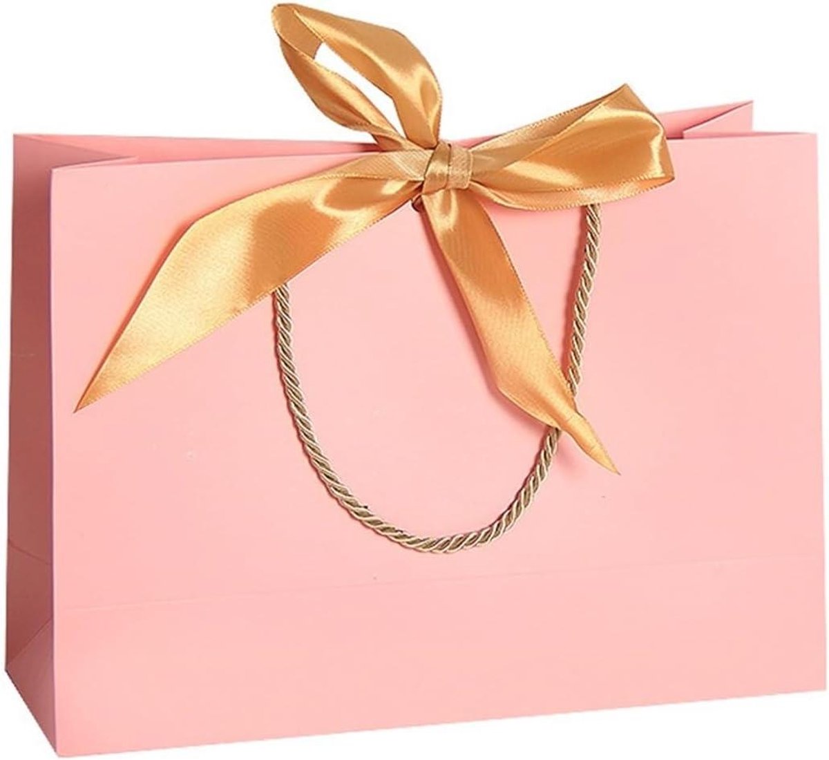 Geschenkdozen Met Lint - Verpakkingstas Cadeau - Presentatie Cadeaus - Met Gouden Lint - 100 Stuks - Kleur1
