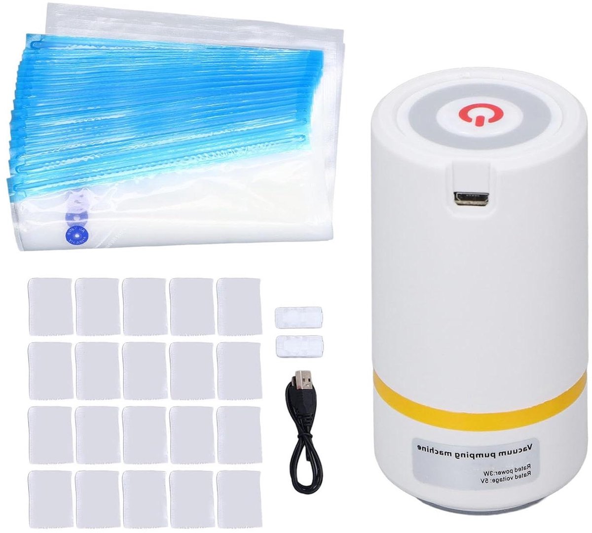 Filament Opslag Zakken - 3D Printer Consumables - 3D Printen Droog Houden - Automatische Vacuümpomp - 20 Stuks 34x30cm - Transparant