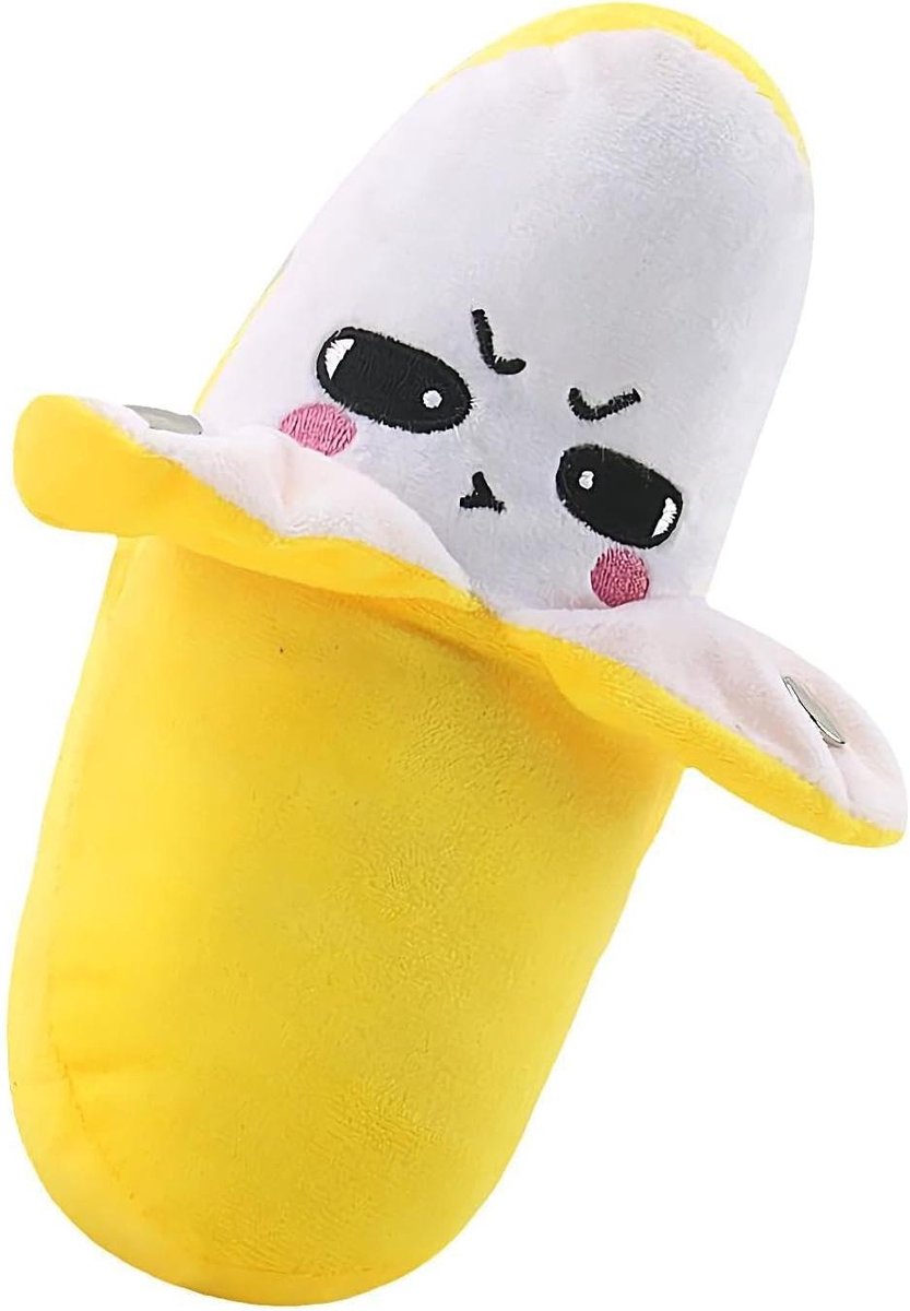Banaan Pluche - Muzikaal Speelgoed - Muziek Leren - Aanraakgevoelig Geluid - 17 x 11 x 8 cm - Geel