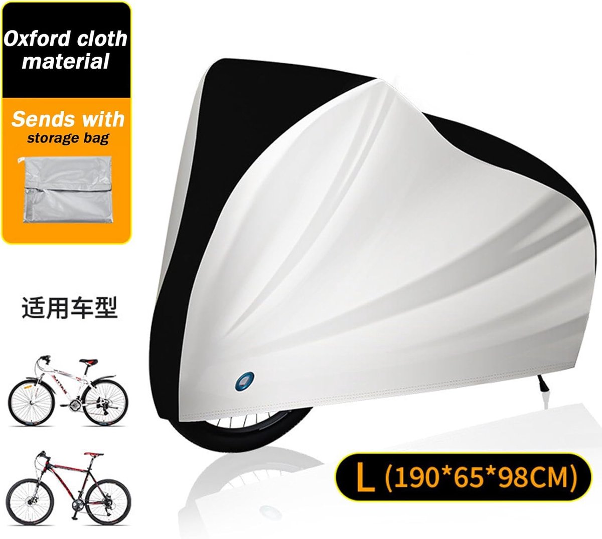 Fietshoes voor Trek Procaliber, Waterdichte Buitenfietshoes met Slotgaten en Opbergtas, Fiets beschermhoes, Geschikt voor Mountainbikes en Racefietsen,L 190 * 65 * 98CM – foto 6