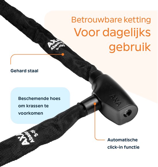 AXA - Absolute 5 - Kettingslot - Slot voor Fietsen - 150 cm - 5 mm - Zwart van AXA — afbeelding 4