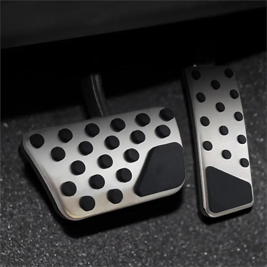 Pedaalhoezen Auto - Antislip Pedalen - Veiliger Rijden - Roestvrij Staal - Set van 2 - Zilver — afbeelding 2