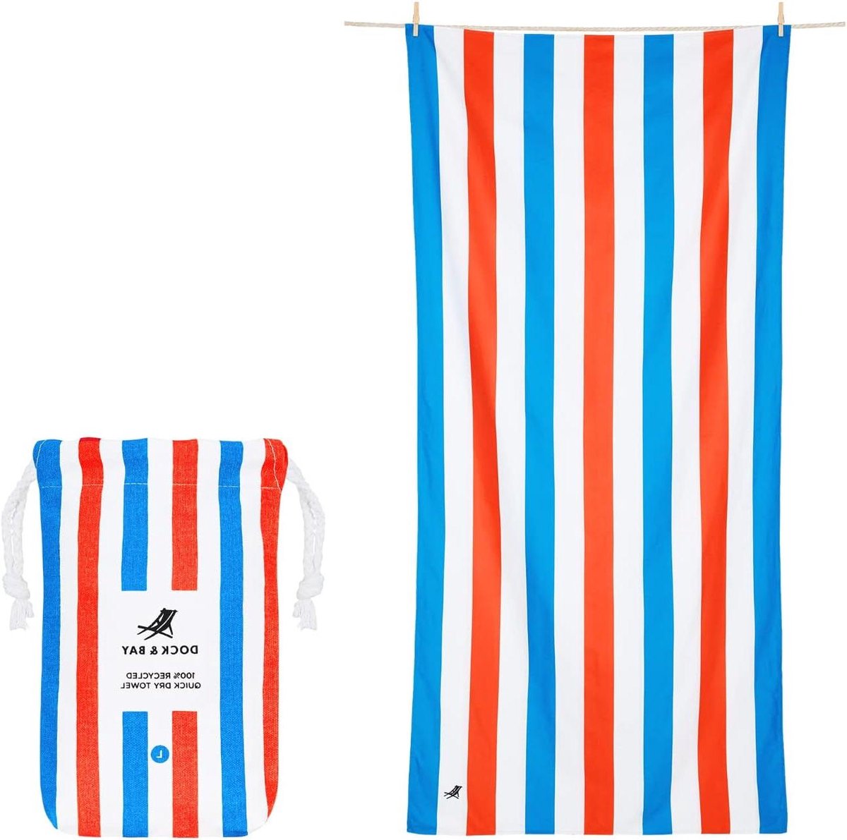 Strandhanddoek Sneldrogend - Zandvrij Strandlaken - Zonnebaden en Zwemmen - Gemaakt van ge