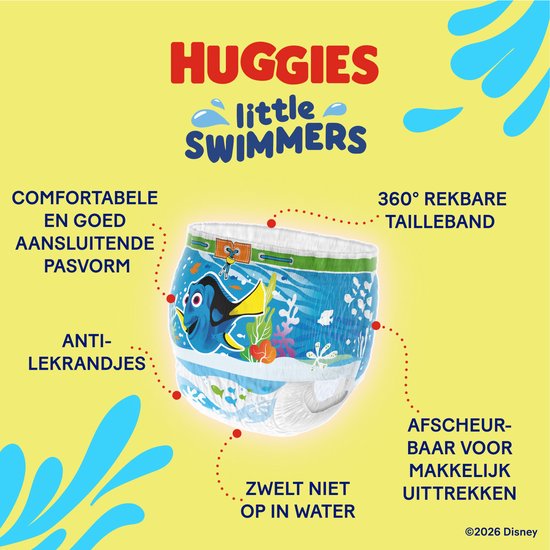 Huggies Little Swimmers - Culottes de bain - Taille 2/3 x3 pièces
