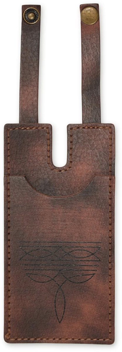 Dailygoods- Portemonnee Slank Design - Leren Portemonnee - Creditcardhouder - Bruin - Western Stijl - 18 x 6 cm