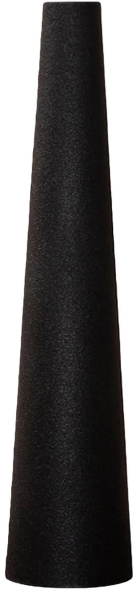 Dailygoods- Bloemenvaas Zwart - Kegelvormig - Keramisch - Decoratief - Voor Tafel - Afmetingen 1 x 5 x 21,7 cm - Gewicht 250 gram - Vaas