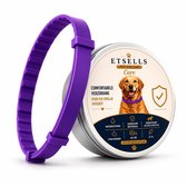 ETSELLS Halsband Hond Paars – Verstelbare Hondenhalsband tot 62 cm – Waterbestendig, Lichtgewicht en Duurzaam – Inclusief Verzorgingskam