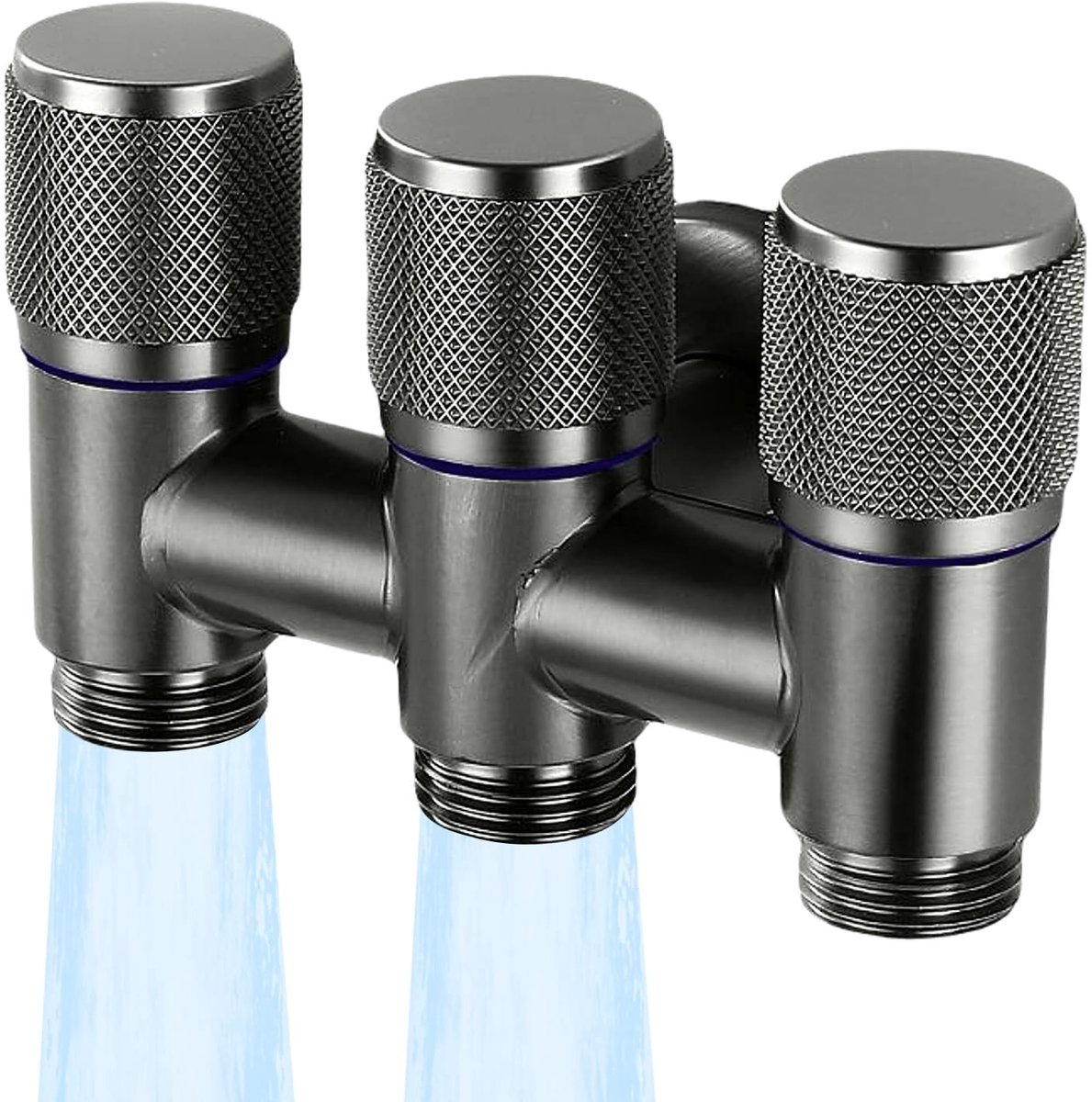 Dailygoods- Waterafsluiter 3-Weg - 1/2 Inch Schroefdraad - Waterbesparend - Flexibele Aansluiting - Geschikt voor Wasmachines - Eenvoudige Installatie - Waterkraan
