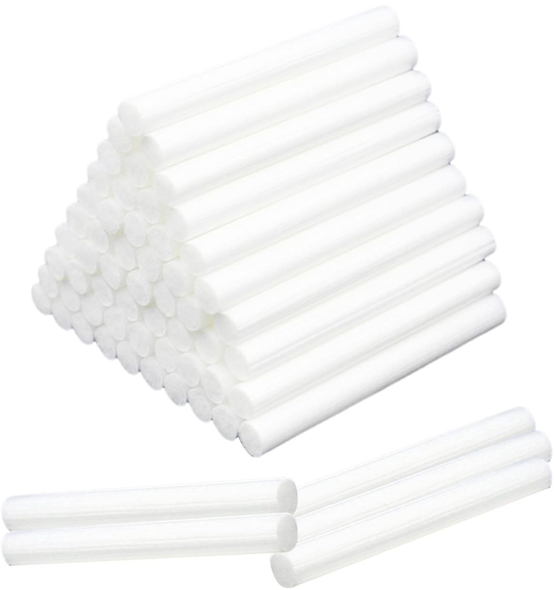 Dailygoods- Wattenstaafjes 60 stuks - Luchtbevochtiger - Katoenvezel - 5 x 150 mm - Vervangingsaccessoires - Essentiële gezondheidshulp - Filterstaafjes