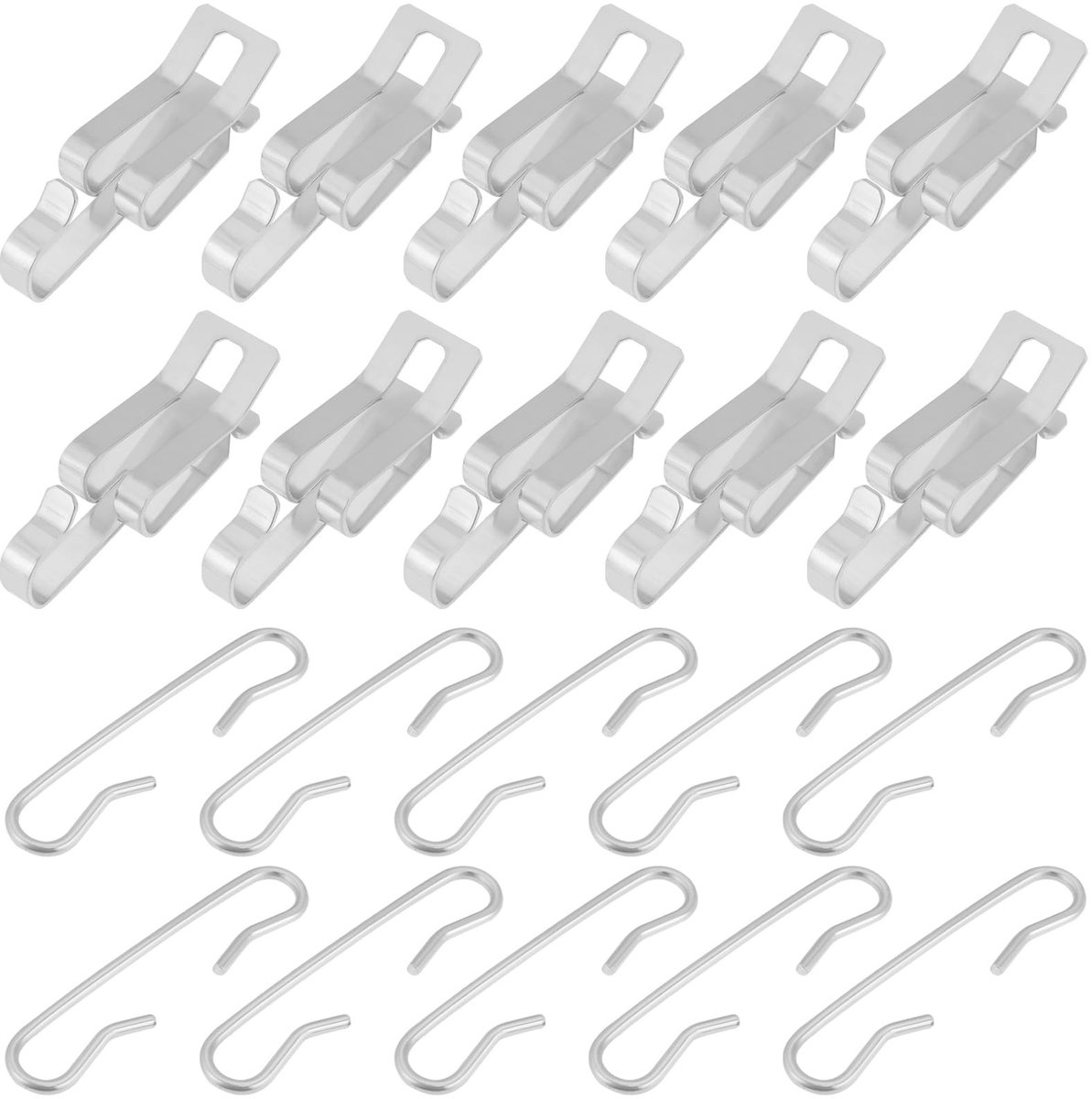 Dailygoods- Dakclips 90 Stuks - Aluminiumlegering - Afstandhouders 47x10mm - Klemmen 44x13x12.6mm - Multifunctioneel - Geschikt voor Warmte Kabel - Lichtslingerclips