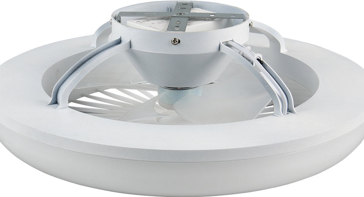 Fantiluxe - Mette - Plafondventilator met verlichting - Wit - Ø45cm - Afstandsbediening - Met lamp - Plafond ventilator - Slaapkamer – foto 2