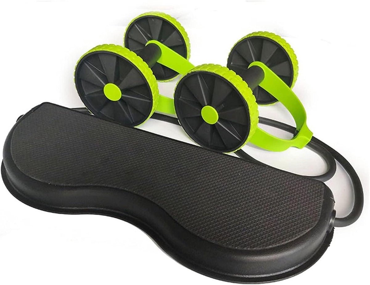 Buikspierroller met Weerstandsband - Ab Wheel Trainingswiel - Buikspieren Trainen - Inclusief Weerstandsband - 41.5 cm - Groen