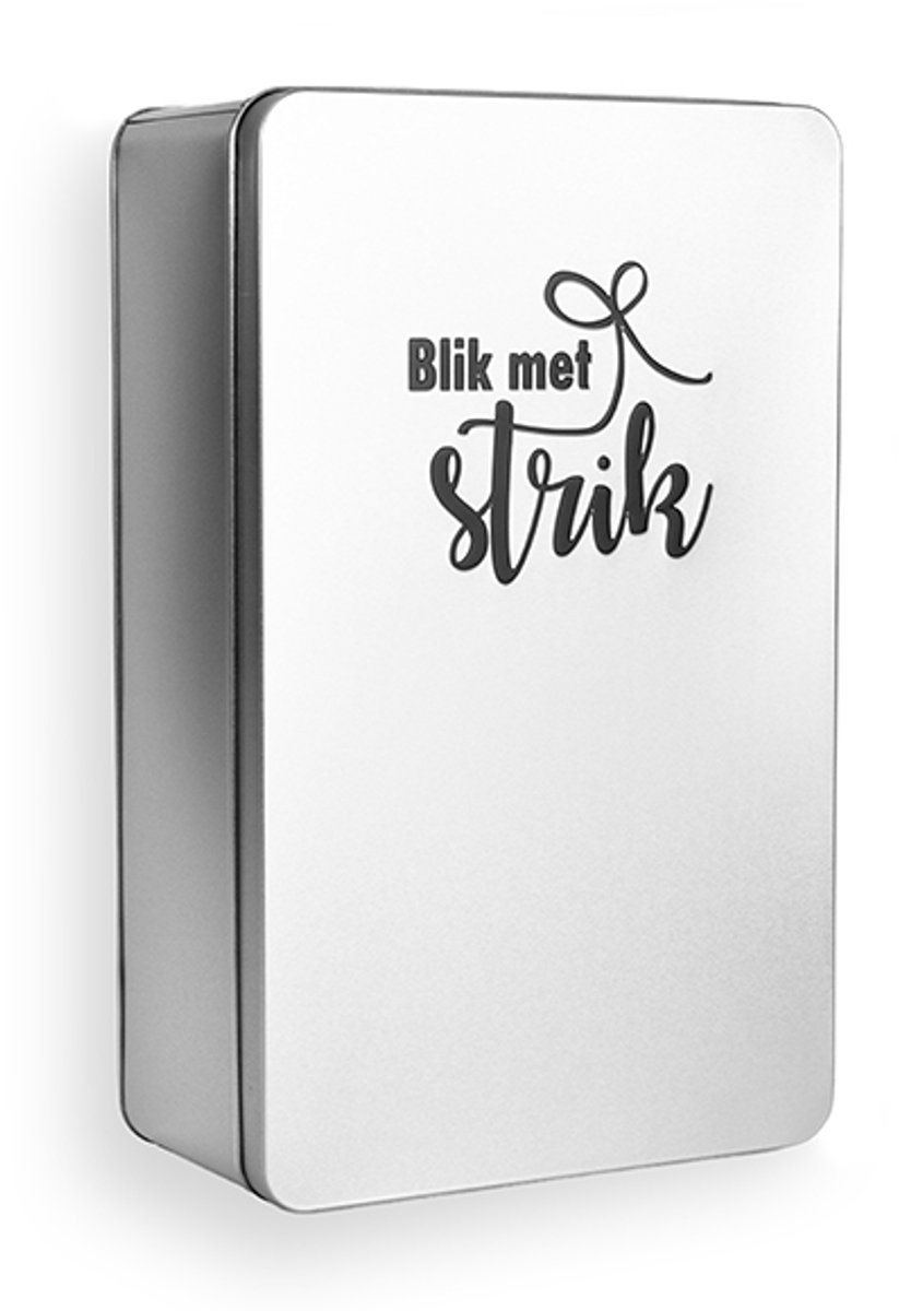Rechthoekig blik met strik - zilver