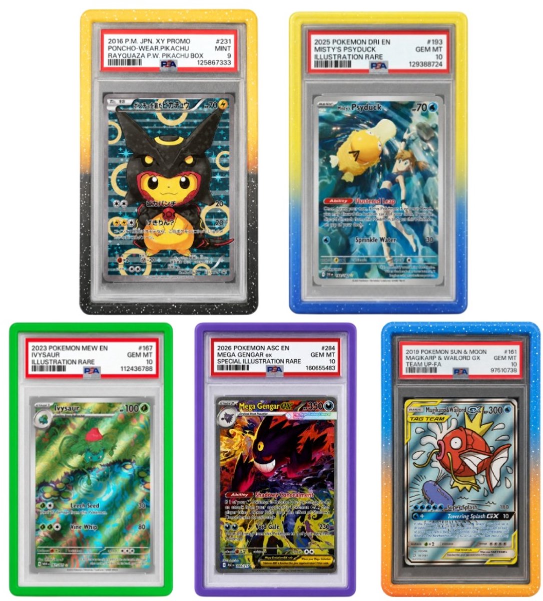 5 Stuks PSA Slab Guards - Slab Protector - TCG Beschermhoes Bumper - PSA Graded Kaarten - Gradient Bumpers - PSA Slab Guard - Slab Bumper - Geschikt voor Pokemon, One Piece, Lorcana, Yu-Gi-Oh!, Trading Cards