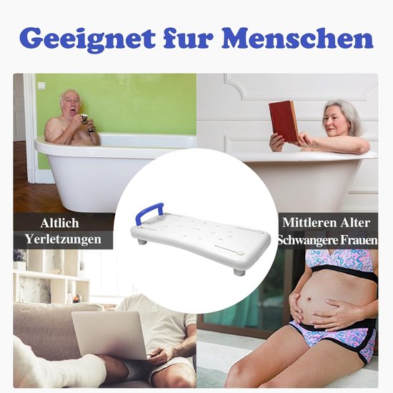 Badkuipstoel - Instaphulp Zitting - Veilig Baden - Verstelbaar Antislip - 41-63 cm - Blauw — afbeelding 2