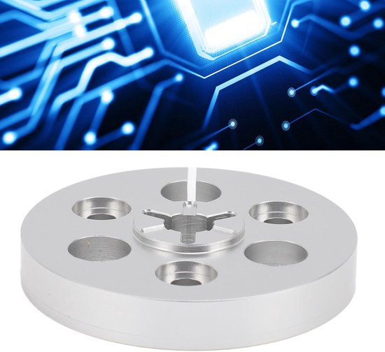 Lege Tape Spoel - Adapter Hub - Muziek Archiveren - CNC Aluminium - 7 Inch - Zilver — afbeelding 5