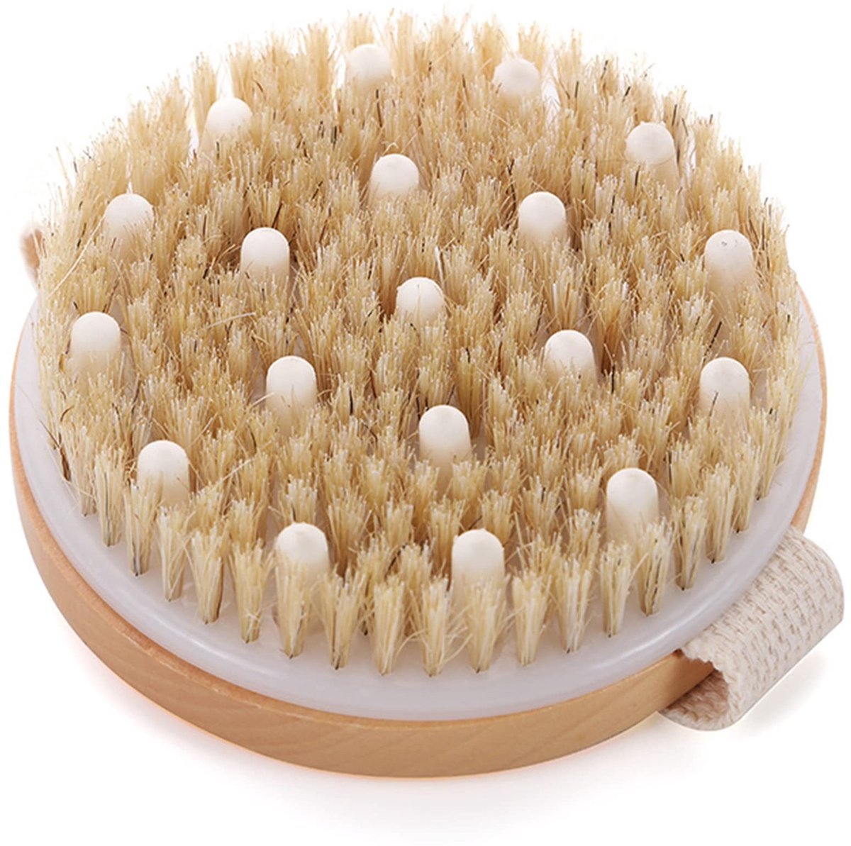 Dailygoods- Massaborstel - Lichaamsborstel met Natuurlijke Haren - Peelingborstel - Droogborstel - Vermindert Cellulitis - Stimuleert Lymfefuncties