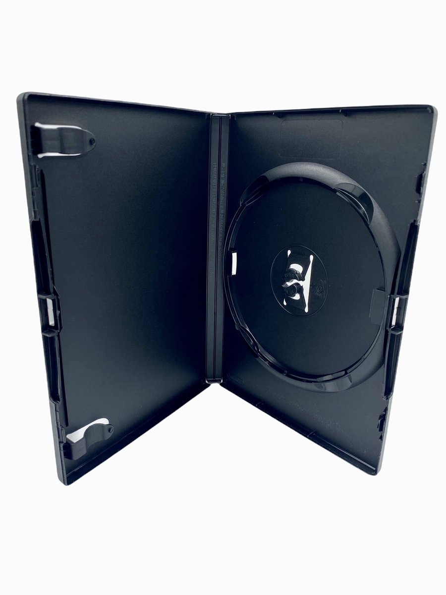 Dailygoods- DVD-Hoesjes 14 mm - Zwart - 25 Stuks - Amaray - Opbergsysteem - 1 Disc - Dvd-koffers