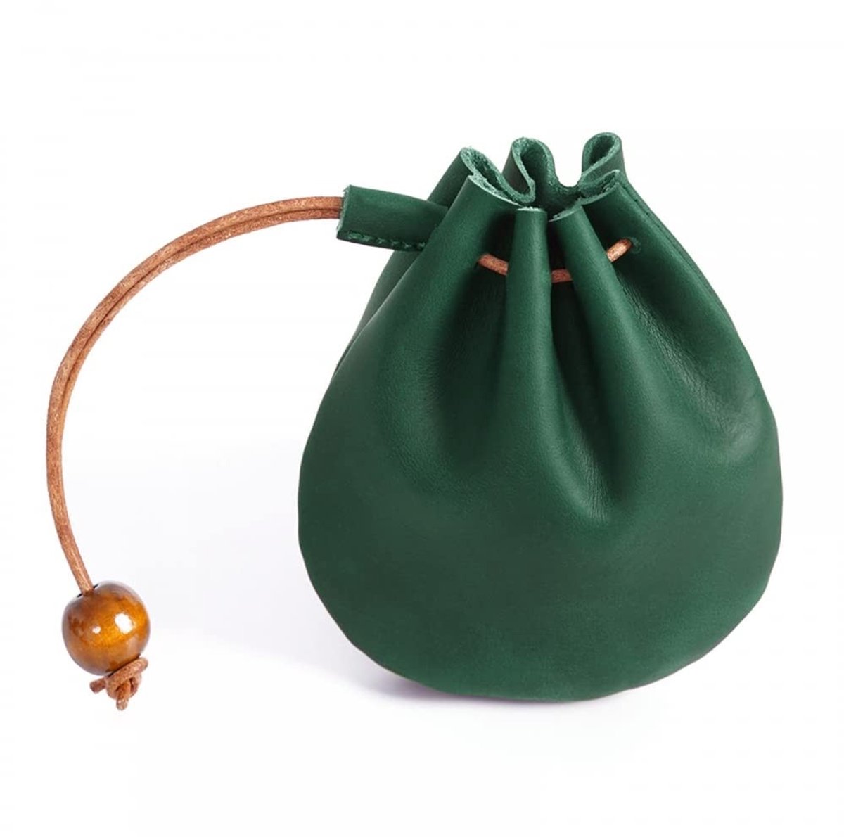Dailygoods- Portemonnee Vintage - Lederen Tas - Waterdicht - Trekkoord - Duurzaam - Antikras - Geschikt voor Mannen/Vrouwen