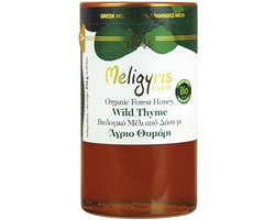 Meligyris Griekse Biologische Honing - Wilde Tijmhoning - Rauwe Honing - Onbewerkt & Puur - 450g