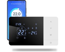 Slimme Thermostaat WiFi – Batterijgevoed – 2-Draads – Programmeerbaar – Tuya/Smart Life – 2.4GHz – 3A