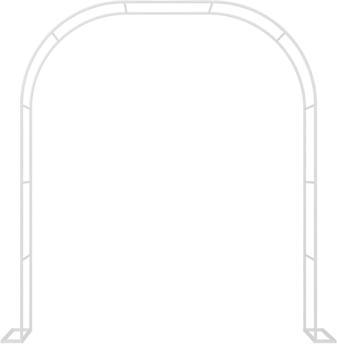 Metalen Rozenboog - Tuinboog Pergola - Decoratieve Tuin - Roestwerende Coating - 120 cm Breed - Wit