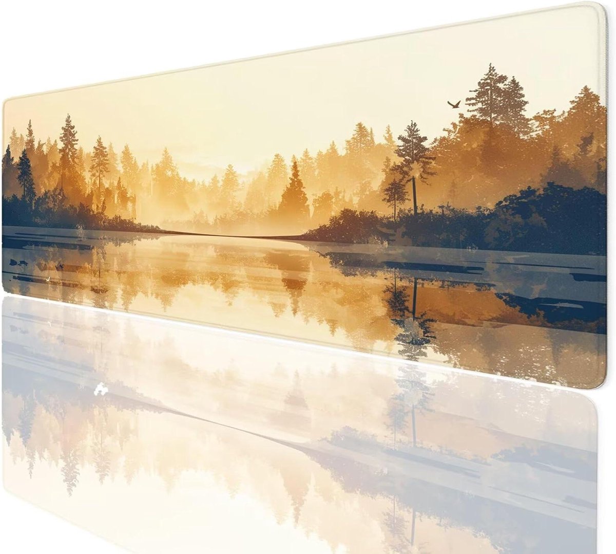 XXL Muismat - Bureauonderlegger - Gaming en Werk - Waterdicht en Wasbaar - 160x80 cm - Bos
