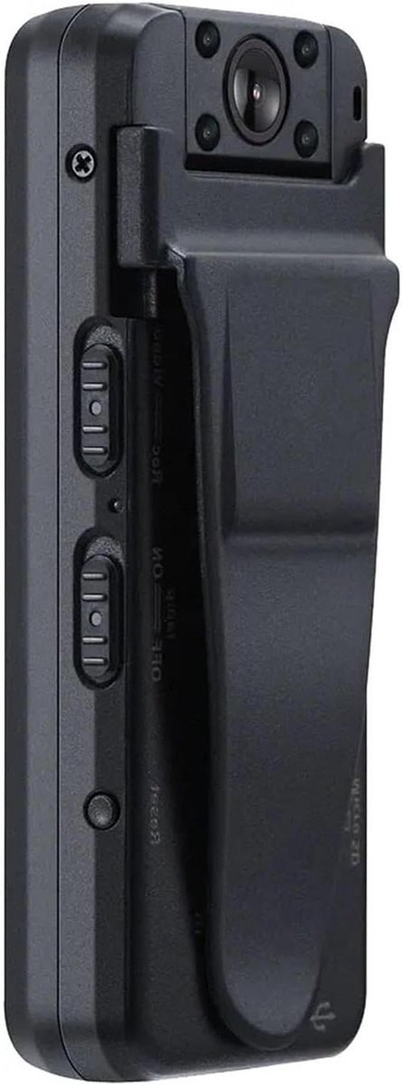 Mini Body Camera - Draagbare Recorder - Beveiliging Thuis - Bewegingsdetectie Nachtzicht - 1080P HD - Zwart
