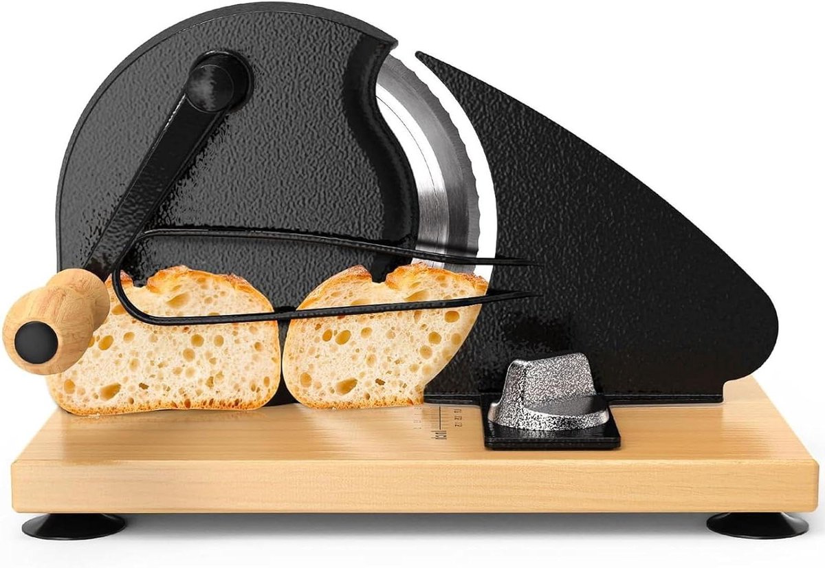 Broodsnijmachine - Handmatige snijder - Brood snijden - Verstelbare dikte - 0-2 cm - Houtkleur