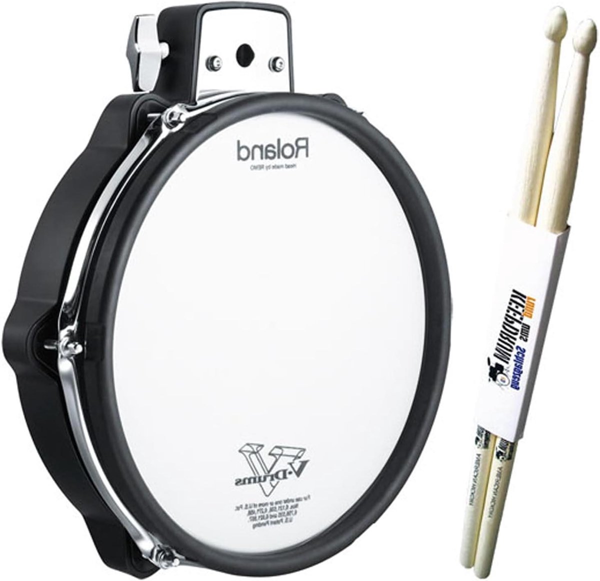 V-drumpad - Elektronisch drumvel - Muziek Maken - 2-zone mesh-pad - 10 inch - zwart