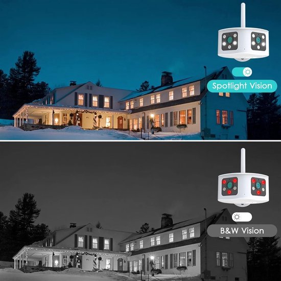 Beveiligingscamera Buiten - Panoramische Camera Dome Camera - Huis Beveiligen - 180 Graden Kijkhoek - 6MP - Universeel — afbeelding 4