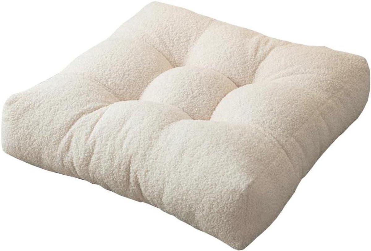 Vloerkussen - Zitkussen Tuinstoel - Comfortabel Zitten - Vier Stiksels Ontwerp - 45x45x12c