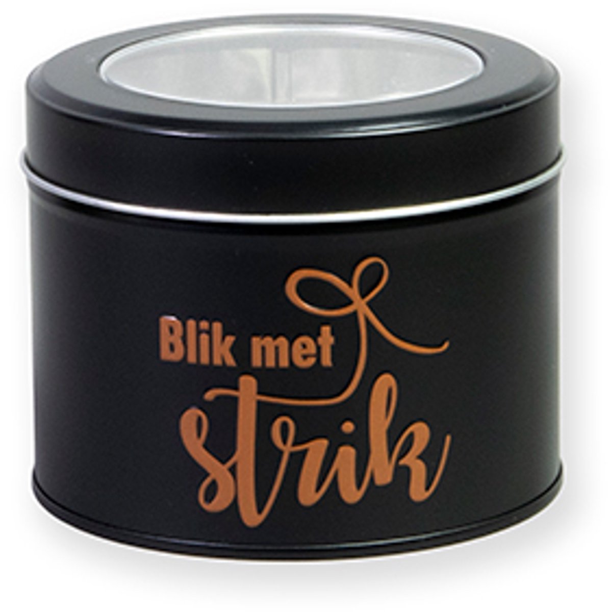 Blik met strik zwart - klein