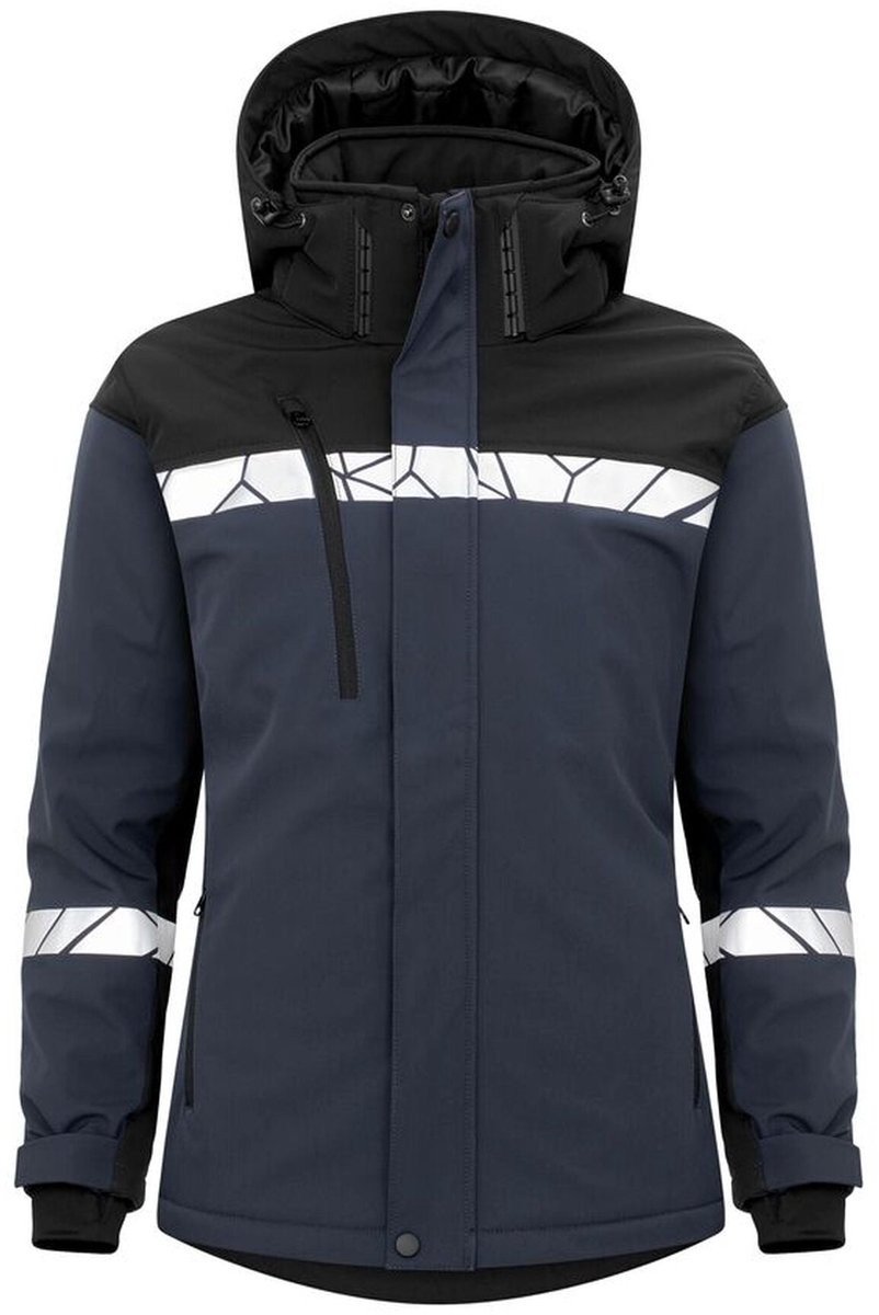 ProJob 7418 GEVOERDE SOFTSHELL JAS DAMES 647418 Marine Zwart