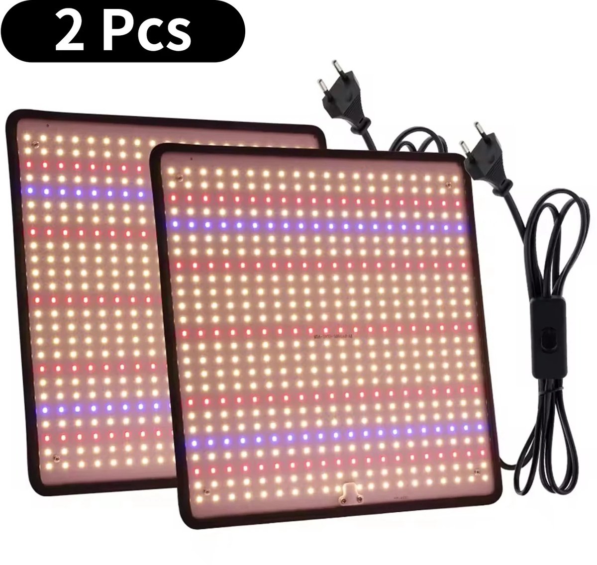 Plantenlamp - Groeilicht - LED Groeilicht voor Kamerplanten - 2 Stuks - 1200W