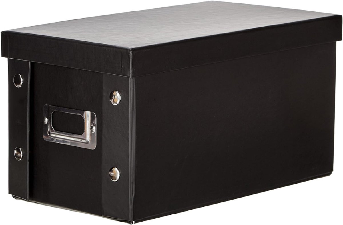 QUOVO® CD Opbergdoos - CD Opbergsysteem - CD Opbergmap - Zwart - 28cm x 16cm x 15cm