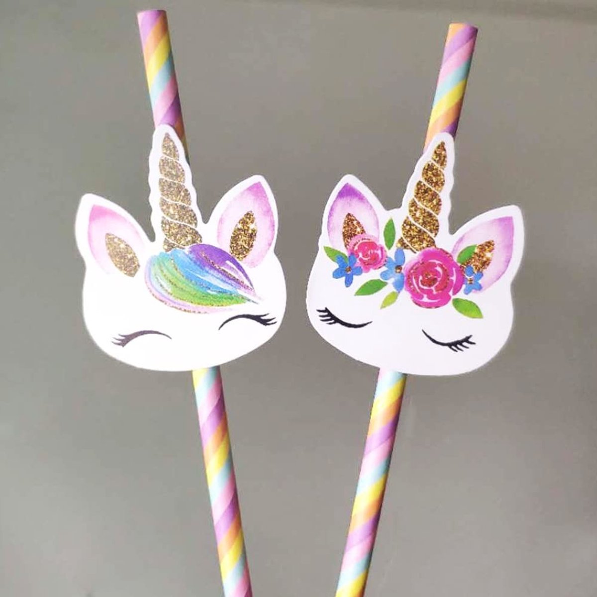 Dailygoods- Papieren Rietjes 19,7 cm - Gekleurde/Rietjes - Gestreepte Rietjes - Verjaardag/Feest - Veilig/Niet giftig - 20 Verpakkingen - Feestrietjes