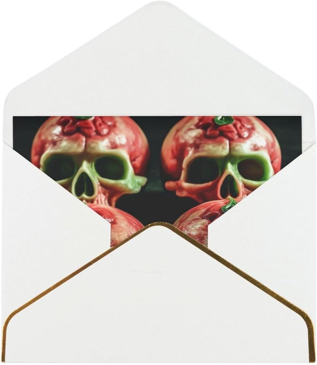 Wenskaarten Set - Bedankkaarten Enveloppen - Alle Gelegenheden - Parelmoer Papier - 18 cm - Wit
